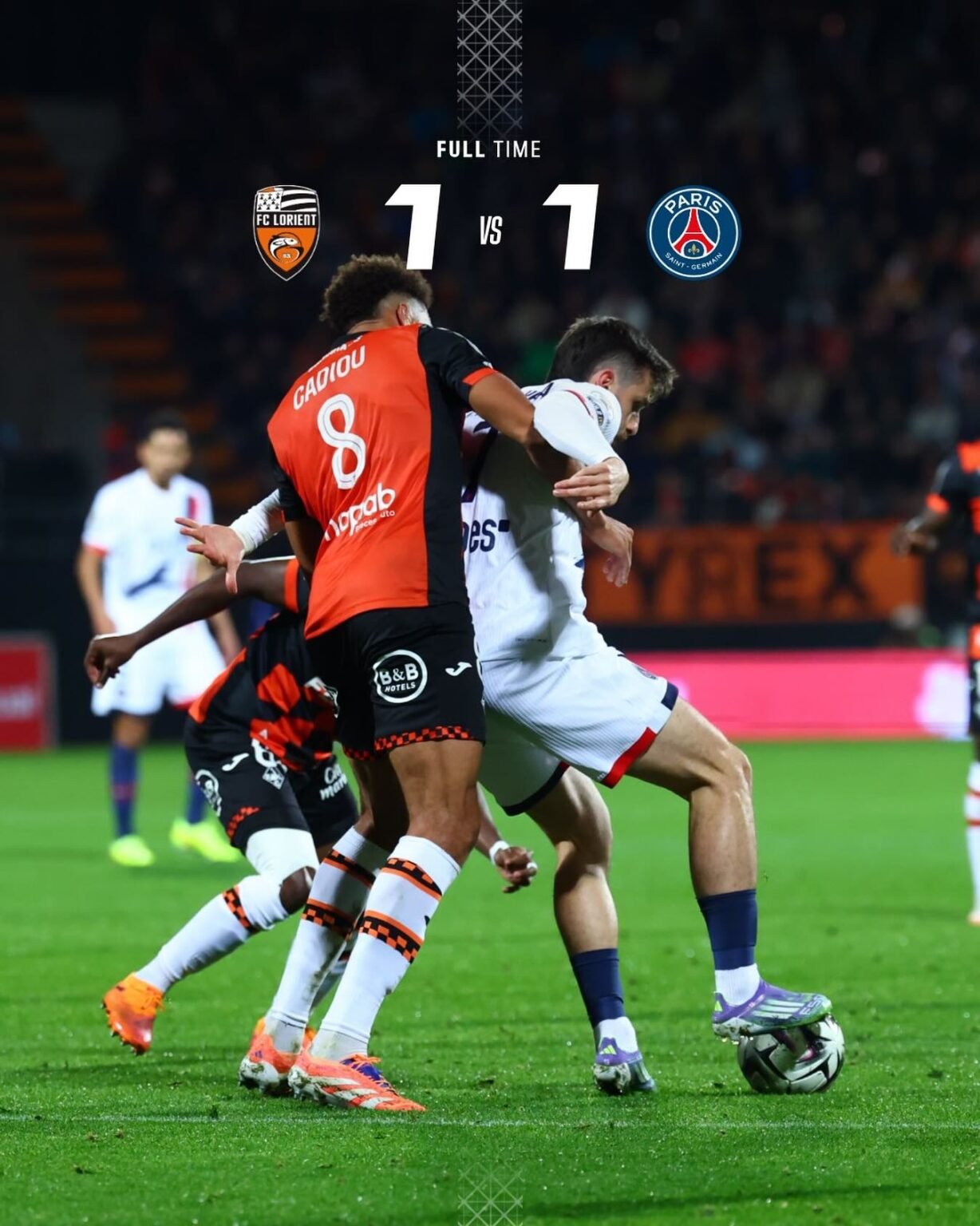 Ligue 1 : le PSG cale à Lorient, Lens n’en profite pas et chute à Metz